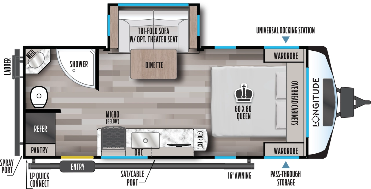 Longitude 185RB Floorplan